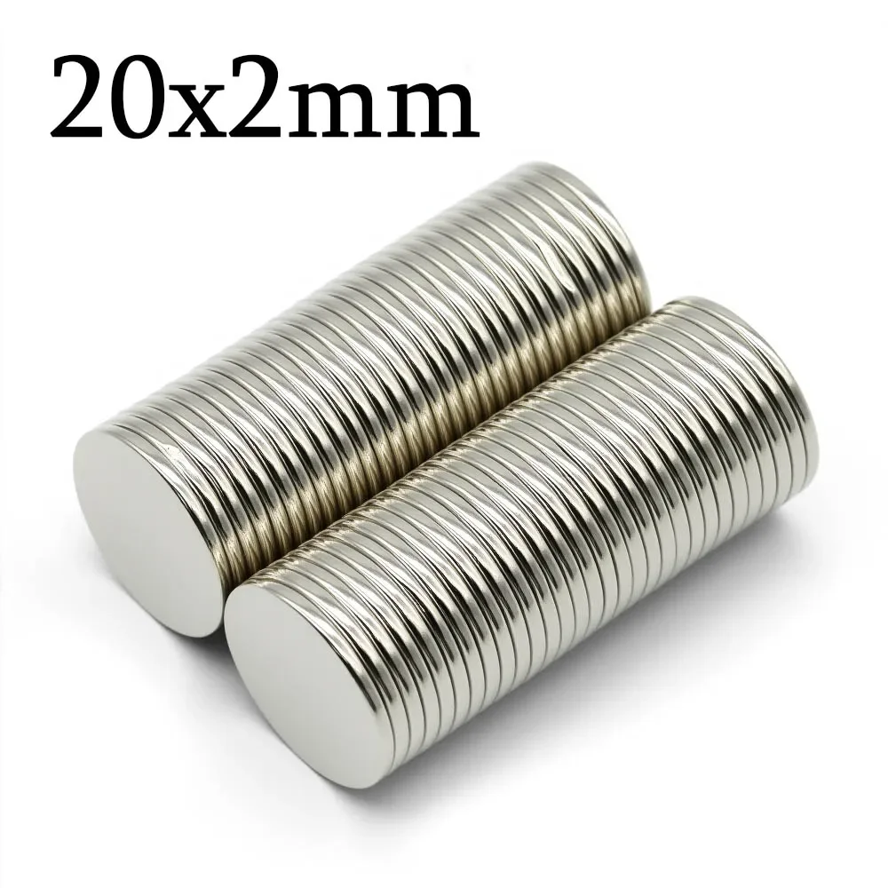 20mmx2mm Super Strong Round Neodymium Magnet Powerful Magnets N35 small Permanent Magnetic NdfeB Refrigerator Magnet 20x2