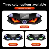 KEVANLY Solar Power Car Demon Eye Light Cool Flashing Warning Light Dynamic Safety Vehicle Signal Lights Universal 6