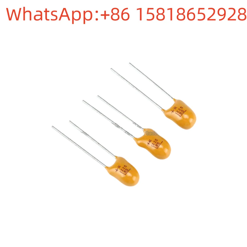 20 pieces 35V 2.2UF (225K) through-hole tantalum capacitor, tolerance ±10%, 2.54MM pin spacing