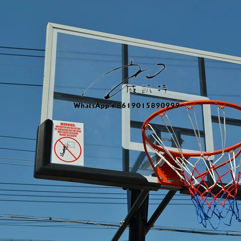 ارتفاع قابل للتعديل كرة السلة المحمولة هوب الهدف الوقوف كرة السلة اللوح الخلفي في الهواء الطلق #6