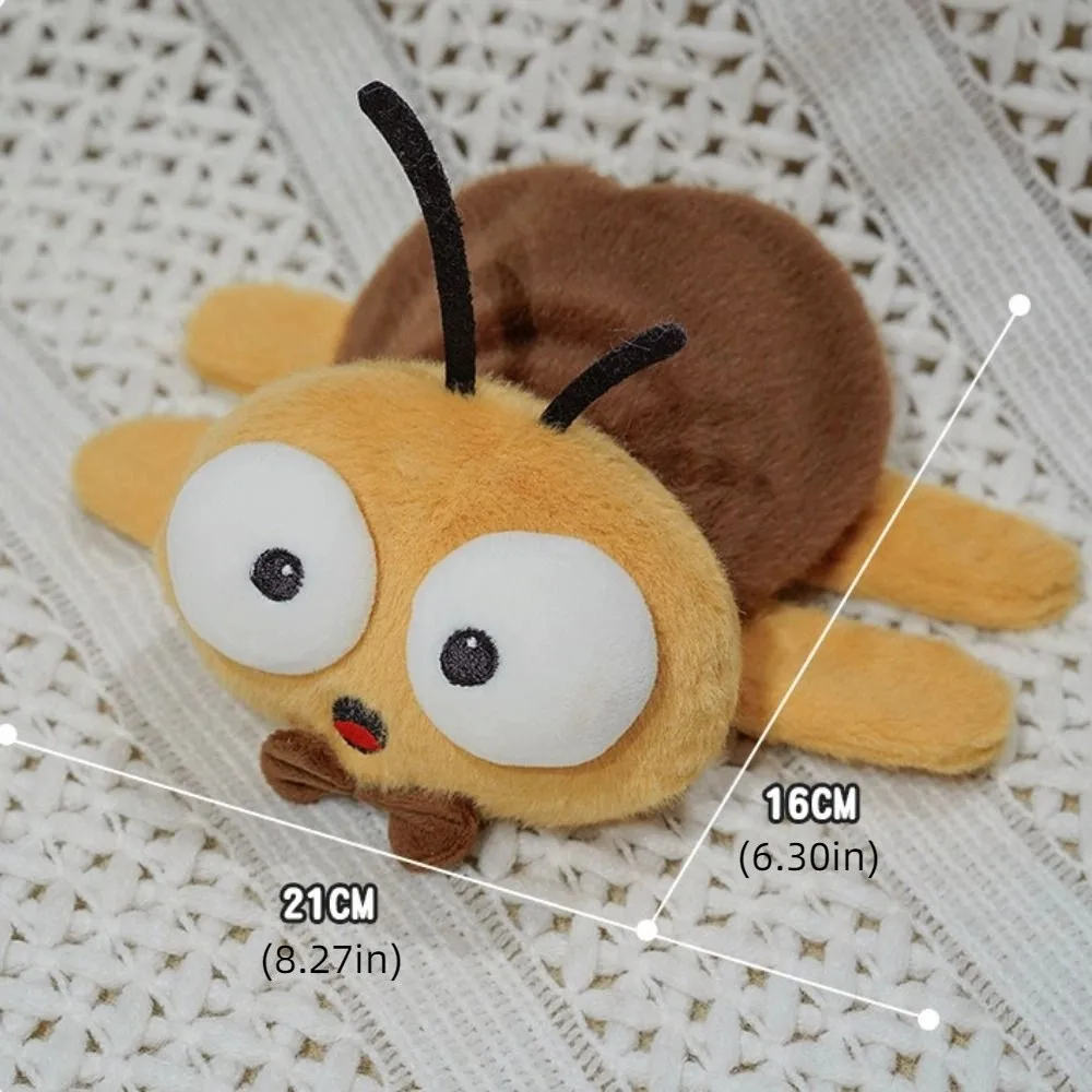 Clap Circle Toy Cockroach Plush Slap Bracelet Wristband Soft CockroachSlap Snap Doll Toy Fluffy Cute Cockroach Plush Hand Ring