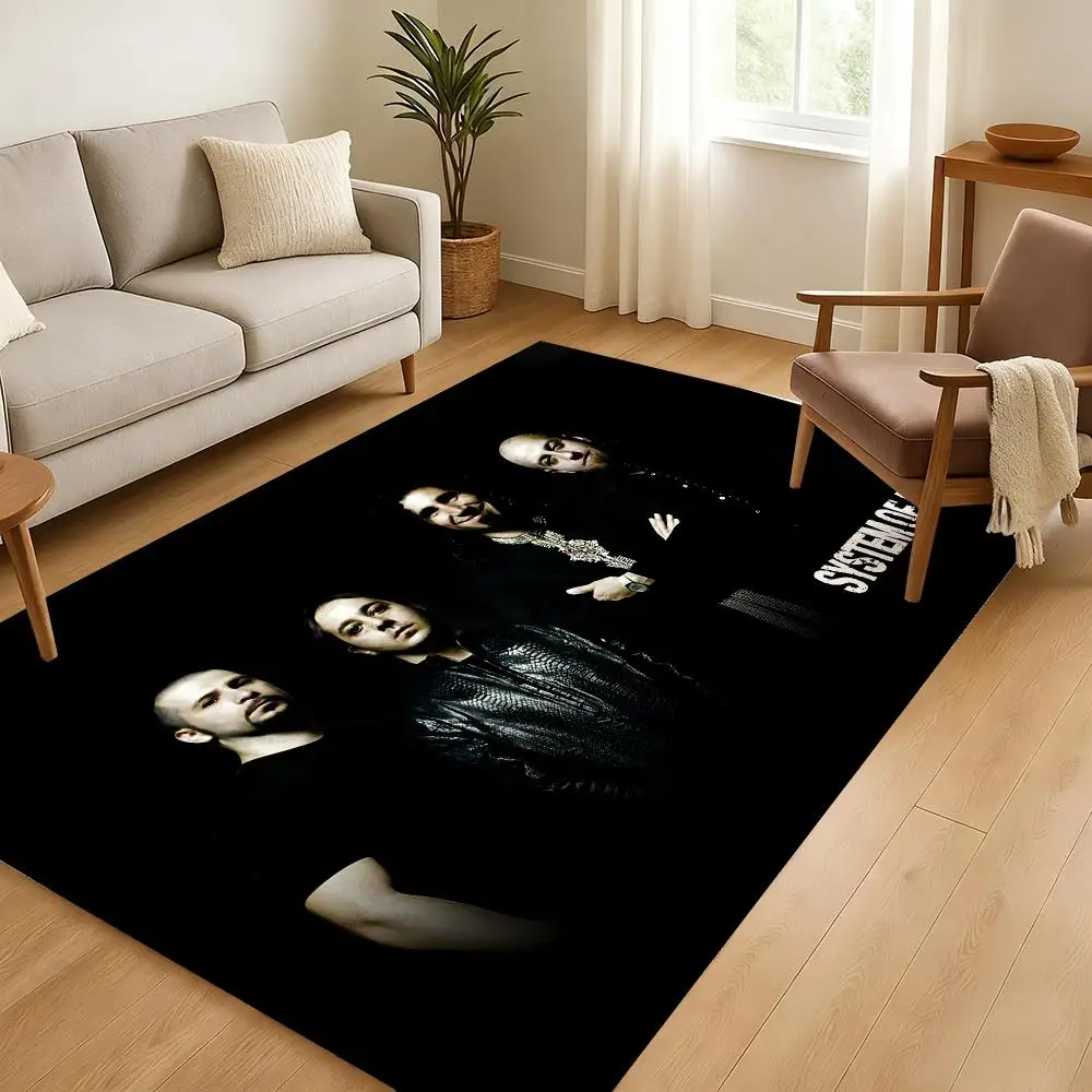 S-System Of A D-Down Band Floor Mat Soft Thickened Absorbent Non-Slip Bedroom Living Room Door Mat Home Decor Flannel Rugs