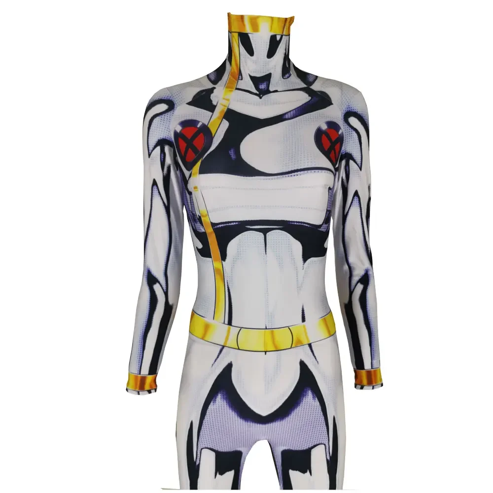 Lycar White Storm Cosplay Costume para Mulheres e Crianças, Lycar Superhero Bodysuit, Macacão de Festa Zentai, Alta Qualidade