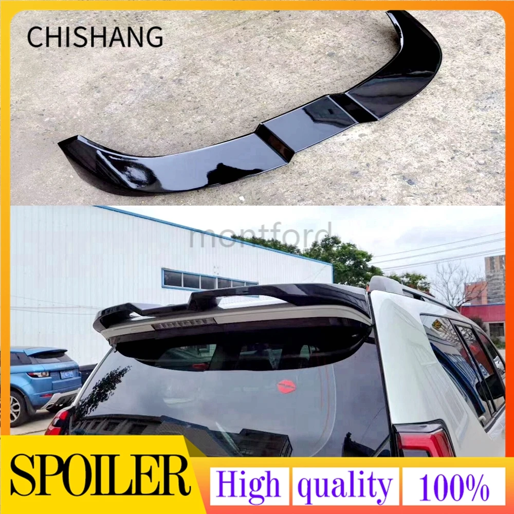 

For Toyota Cruiser Prado 2010-2021 ABS Plastic Black White Color Rear Roof Spoiler Wing Trunk Lip Boot Cover Car Styling