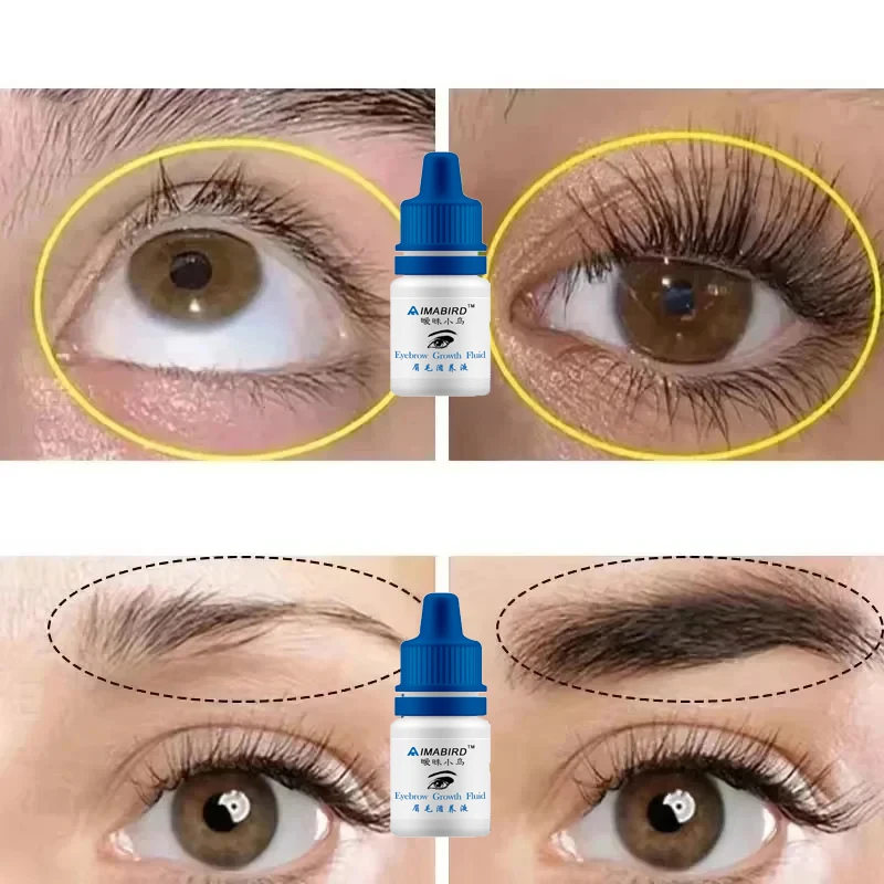 Schnelles Wimpernwachstumsserum, Augenbrauen-Haarwachstum, Anti-Haarausfall-Produkt, verhindert Haarausfall, volleres, dickeres, verlängertes Augenbrauen-Make-up