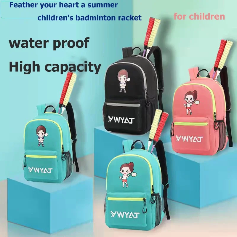 YWYAT Children Bag Tennis Racket Backpack Badminton Backpack Kids Large Capacity Racket Storage Bags Boys Girls Kids Backpack