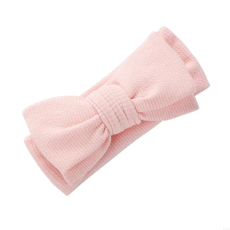 K1KC Baby Girl Headband Breathable Turban Bow Knot Hairband Color Hair Accessories Comfort Skin Friendly Lovely Headwrap