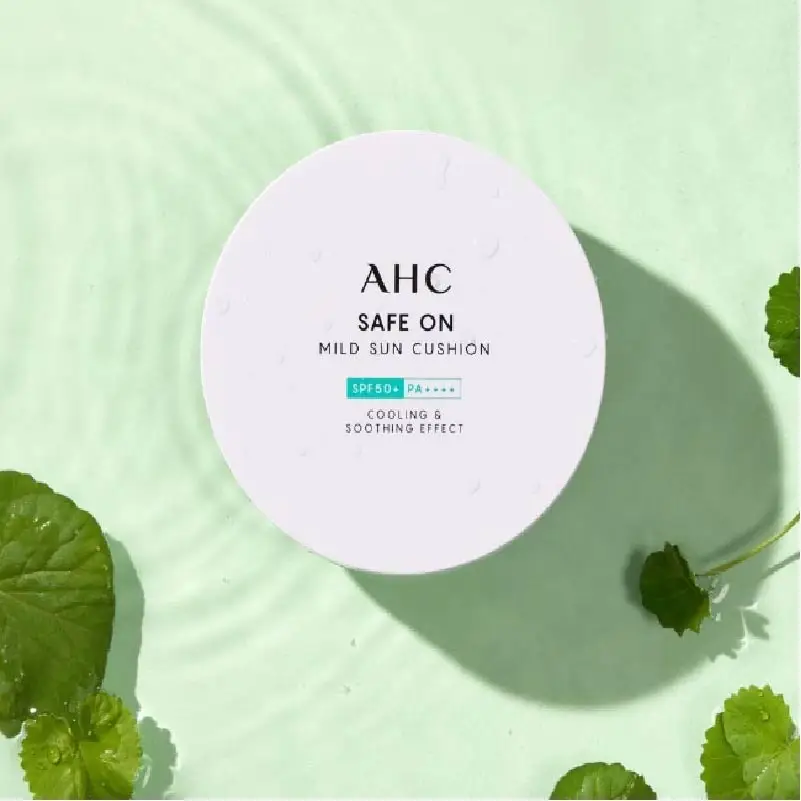 وسادة شمسية خفيفة آمنة من Ahc 25 جم Spf50+ Pa++++ حماية من الأشعة فوق البنفسجية وواقي من الشمس يوميًا ورطبًا