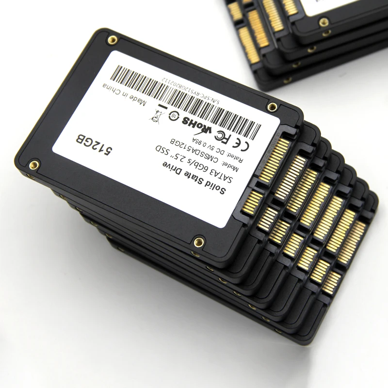 

JlMere 2,5-дюймовый диск Sata 128 ГБ SSD Скорость записи 500 МБ/с ~ 600 МБ/с Черные жесткие диски