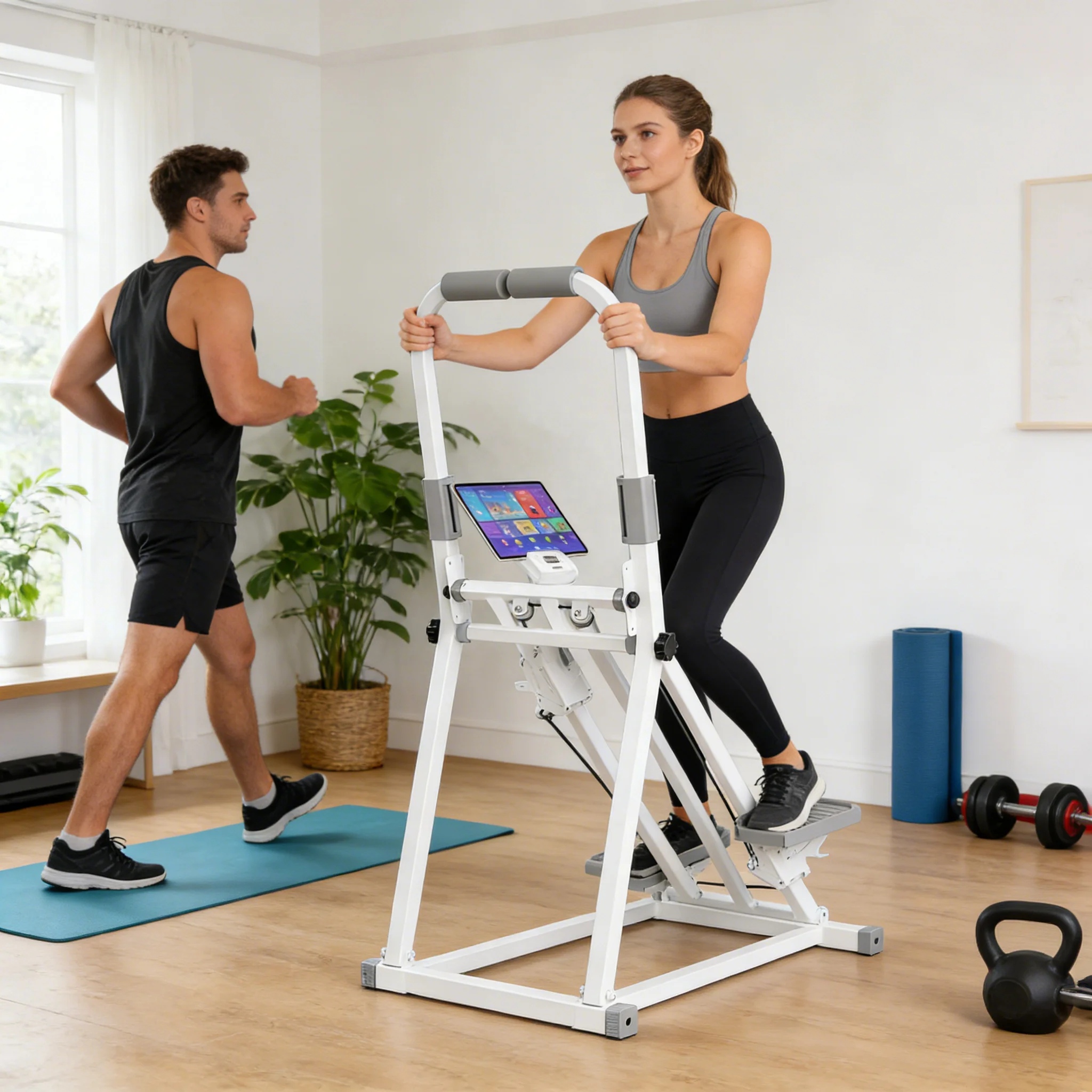 

Новый многофункциональный стальной домашний складной степпер для подъема по лестнице с функцией имитации подъема в гору, грузоподъемность 200 кг