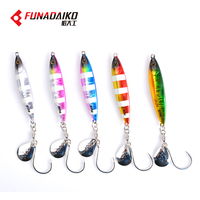 FUNADAIKO TG Jig with Hook Slow Metal Jigging Lures 30g 40g 60g 80g Luminous Fishing Tungsten Jig Fish Fishing Saltwater Lure