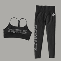 Darc Women's Wolves Set Sport Gym Mujer Push Up Wolf Head Fitness Female Bottom Running Yoga Sexy Tight Sports Sets
