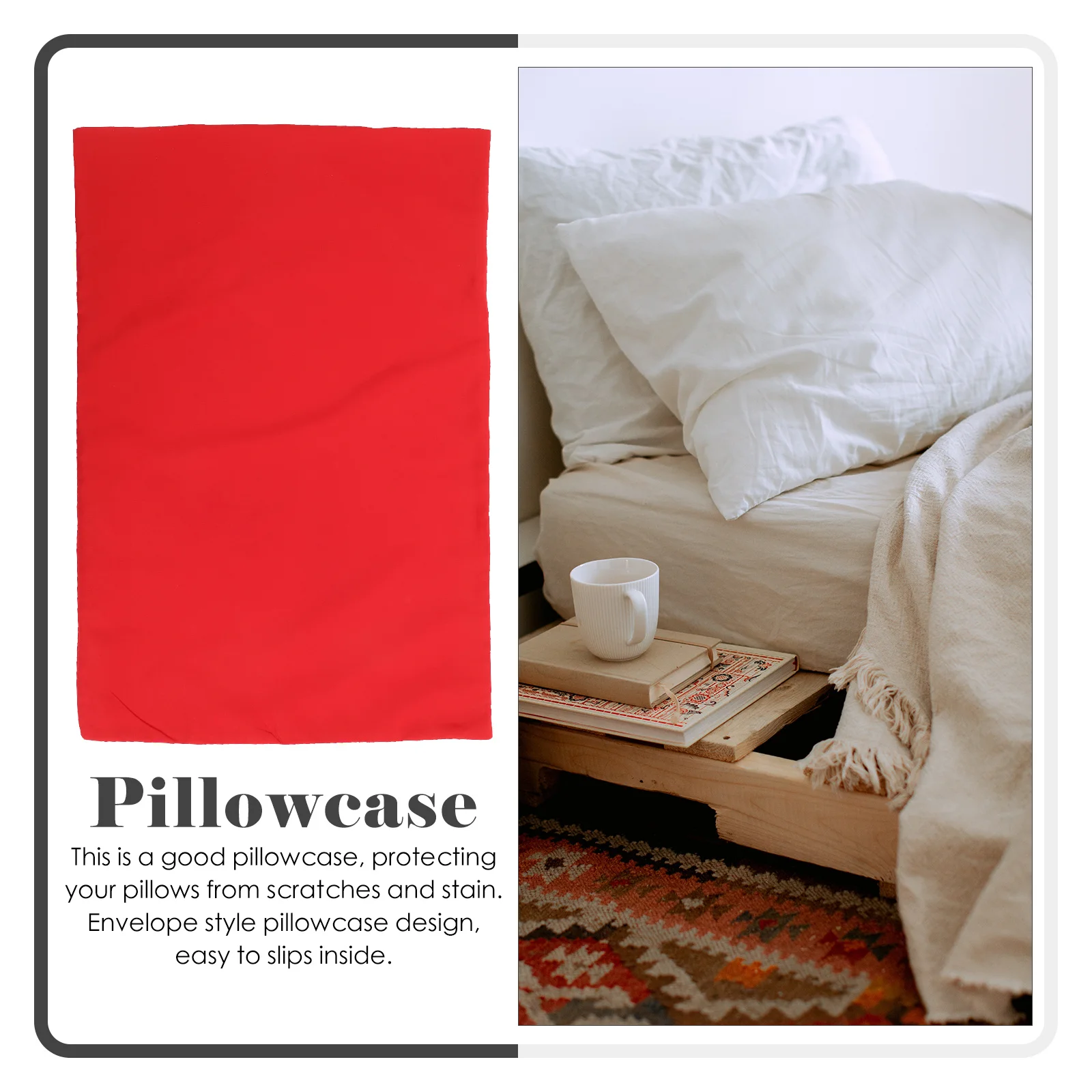 

2Pcs Brushed Microfiber Pillow Covers Envelope Closure for Bed Home Decor Skin-Friendly Comfortable Pillowcase