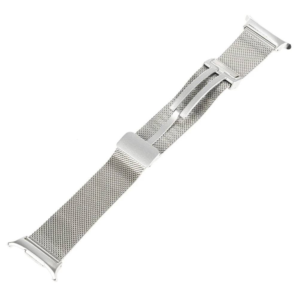 

Watch Band For Samsung Galaxy Watch Ultra (2025) 47mm / Ultra 47mm Fine Mesh Folding Clasp Metal Strap - Silver