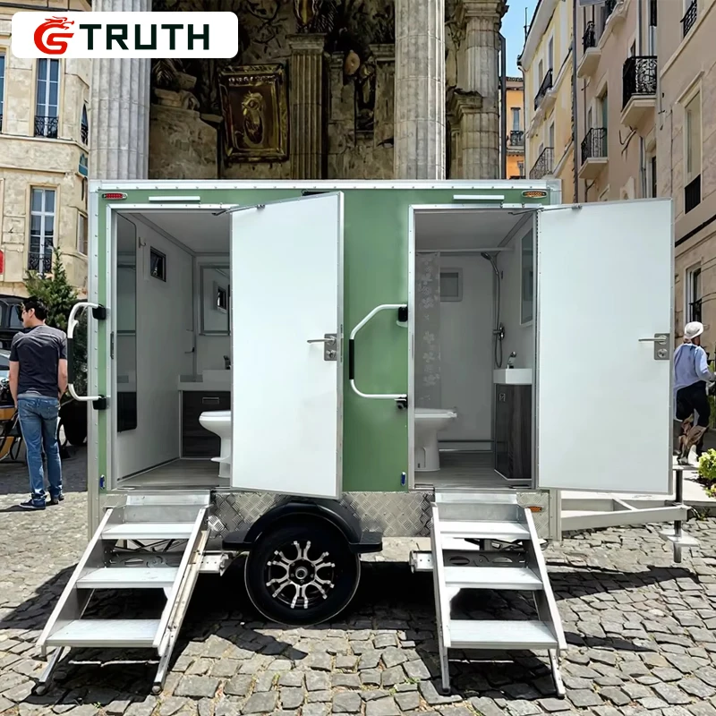 

Truth Portable Toilet Truck Trailer House Container Public Toilet House Wc Mobile Luxury Mobile Toilets
