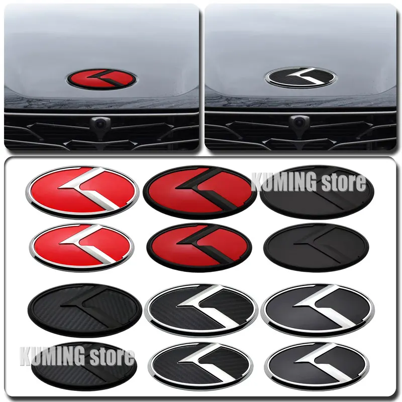 3D ABS car front bonnet rear boot badge For KIA K2 K3 K5 KX5 K7 Sportage Picanto XCeed GT Line