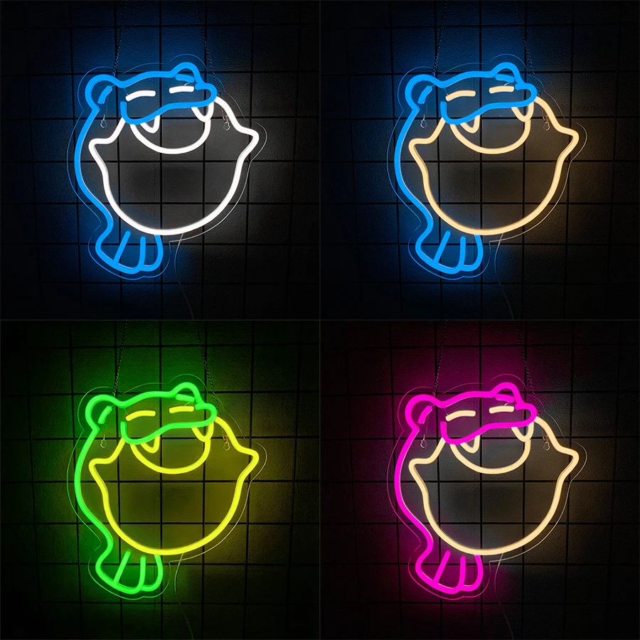 Marine Aquarium Used - Puffer LED-neonlicht, schattig maritiem levensicoon wanddecoratie,