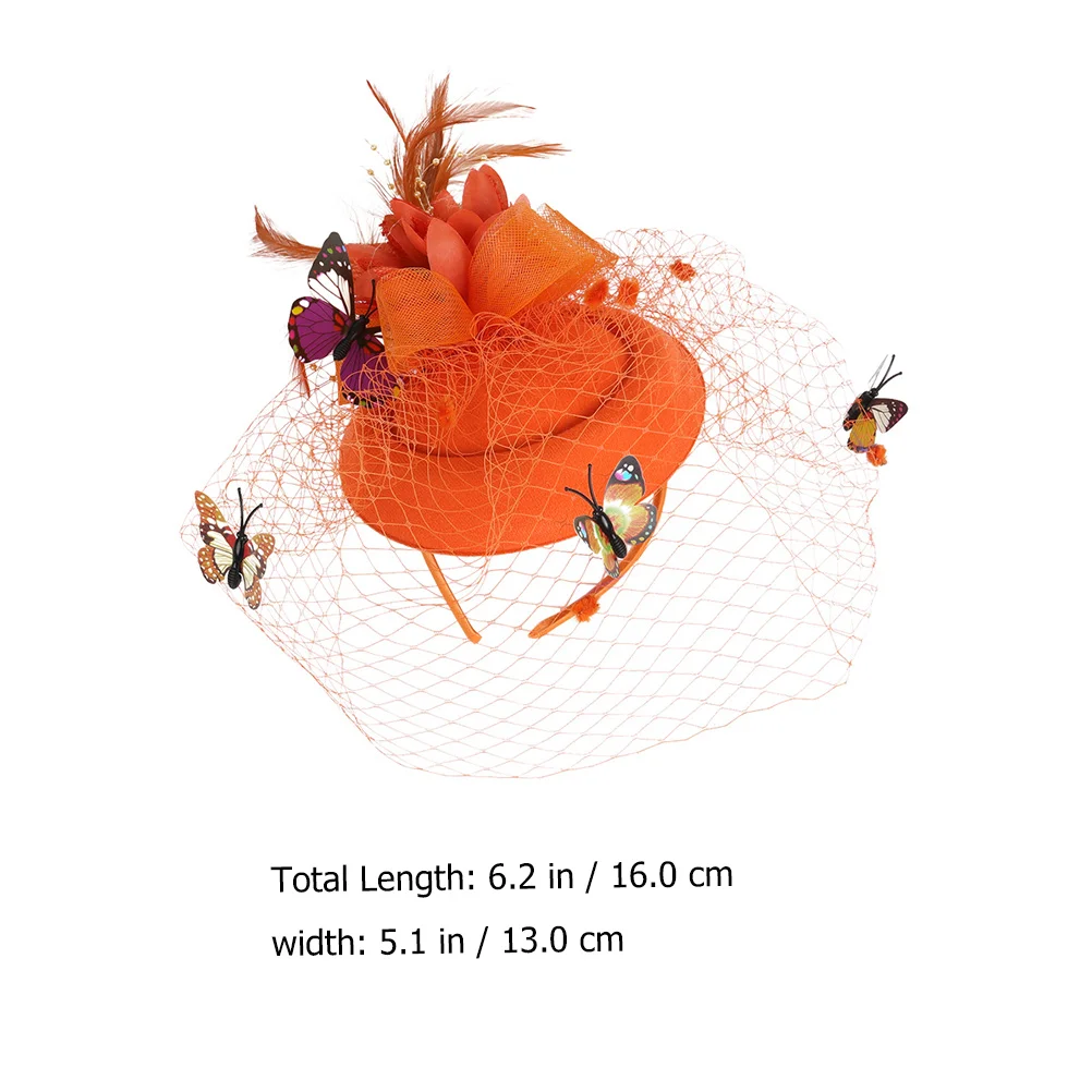 

Wedding Headwear Hair Band Mesh Mini Hat For Women Net Gauze Headpiece Party Bridal Accessory Fashion Hair Hoop Decor