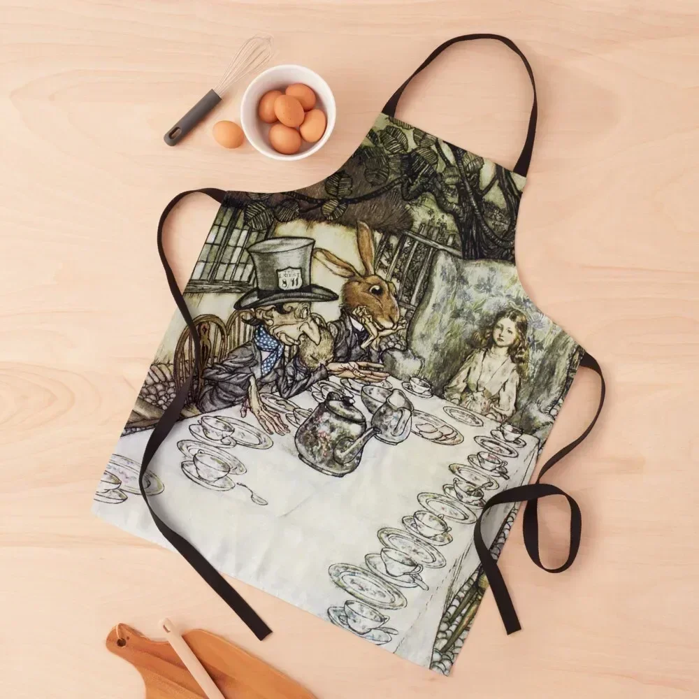 

Alice at the Tea Party - Arthur Rackham Apron Woman Kitchens For Man household woman home women Apron