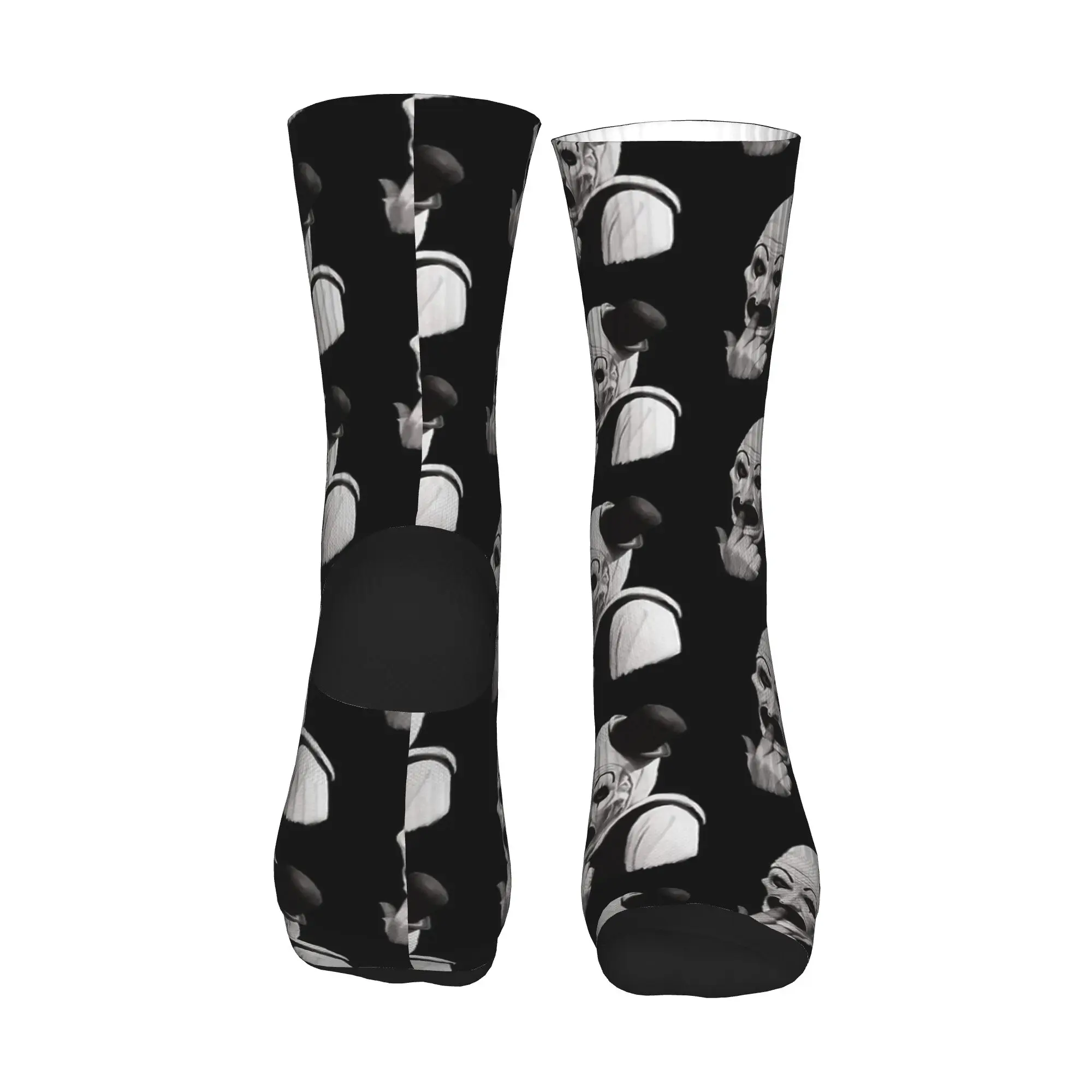 Art the Clown Creepy Terrifier Fan Art Носки Осенние чулки Модные мужские средние мягкие носки Дизайнерские велосипедные антибактериальные носки