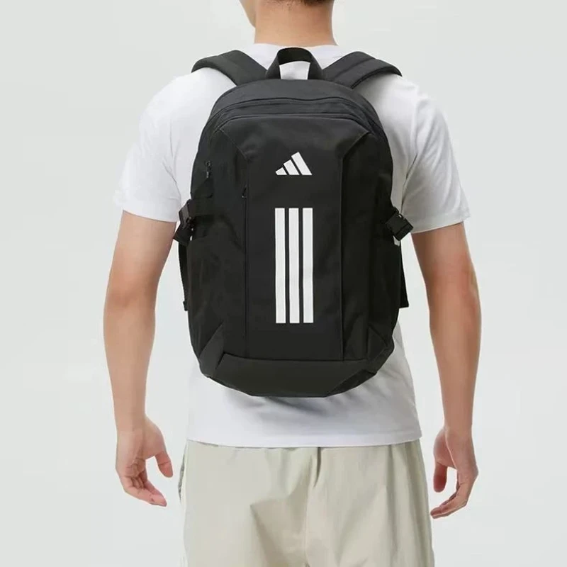 adidas-power-265l-backpack-unisex-couple-style-lightweight-large-capacity-polyester-polyester-fiber-black-jz2308