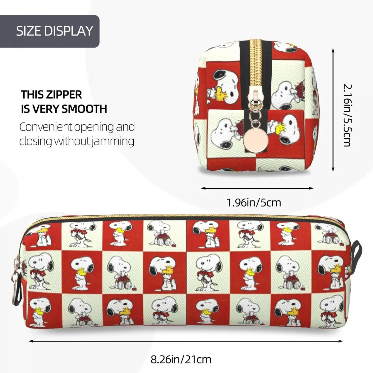 مقلمة Fun Snoopy Woodstock مقلمة كرتونية صندوق أقلام للفتيات والأولاد أكياس تخزين كبيرة اللوازم المدرسية والهدايا والقرطاسية