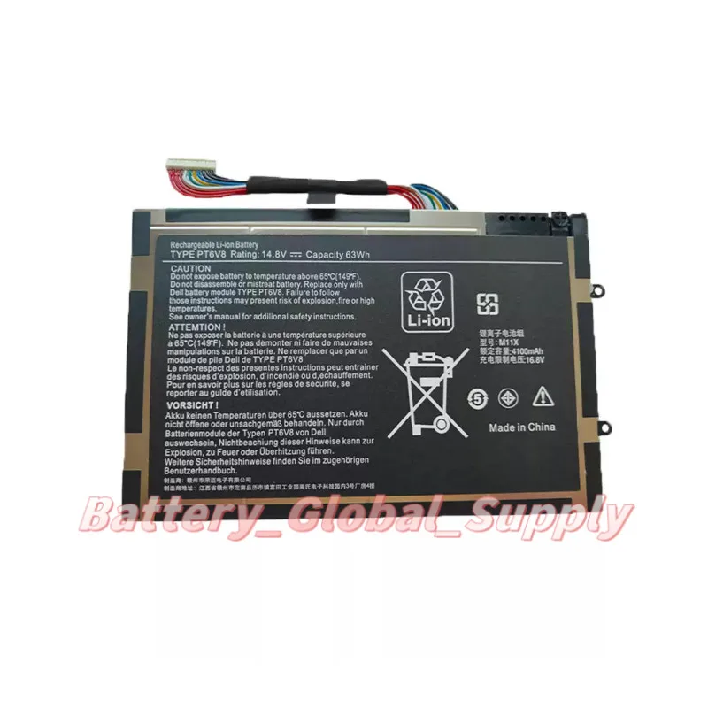 

Battery for M11X M14X R1 R2 R3 P18G PT6V8 8p6x6 14.8v New 1pcs -