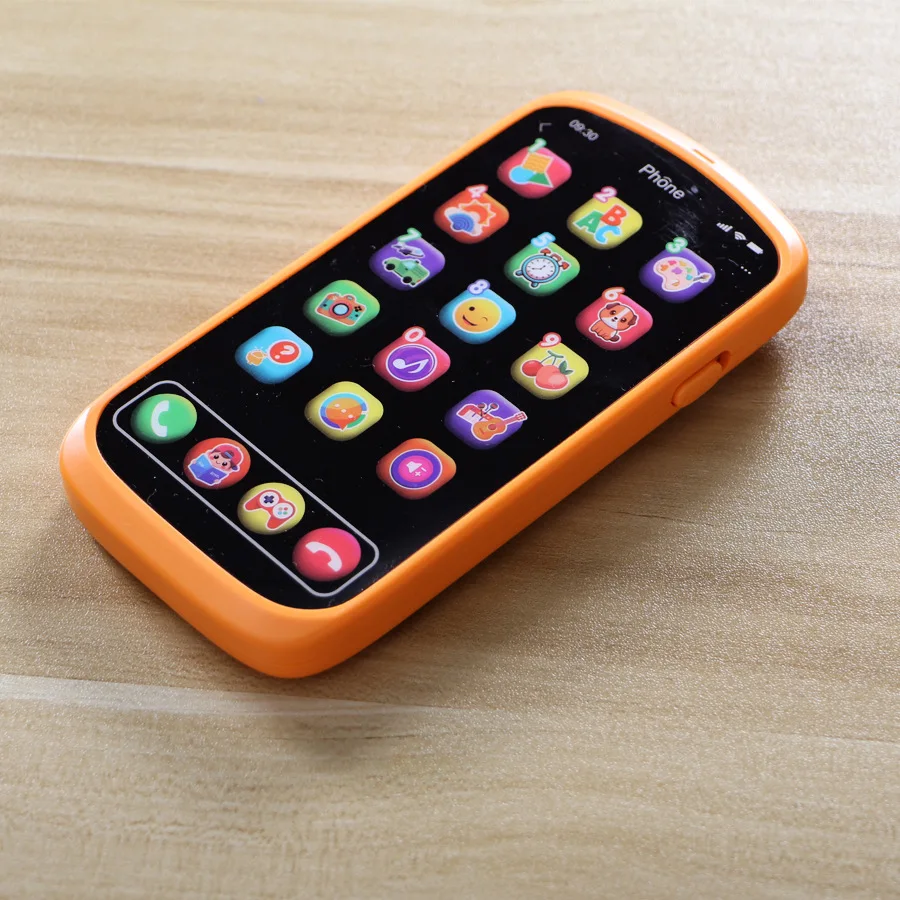 Jouet de téléphone à écran tactile pour enfants, Simulation de téléphone portable, Machine d'apprentissage de l'anglais avec lumière, jouet d'éducation précoce pour bébé, cadeau
