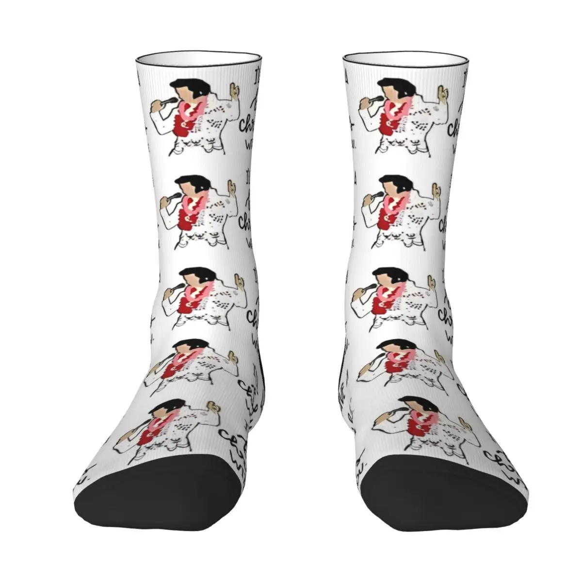 Funny Happy Unisex Socks E-Elvis Singer Presley Product Super Soft Christmas Album Girlfriend Loved Breathable Dress Socks