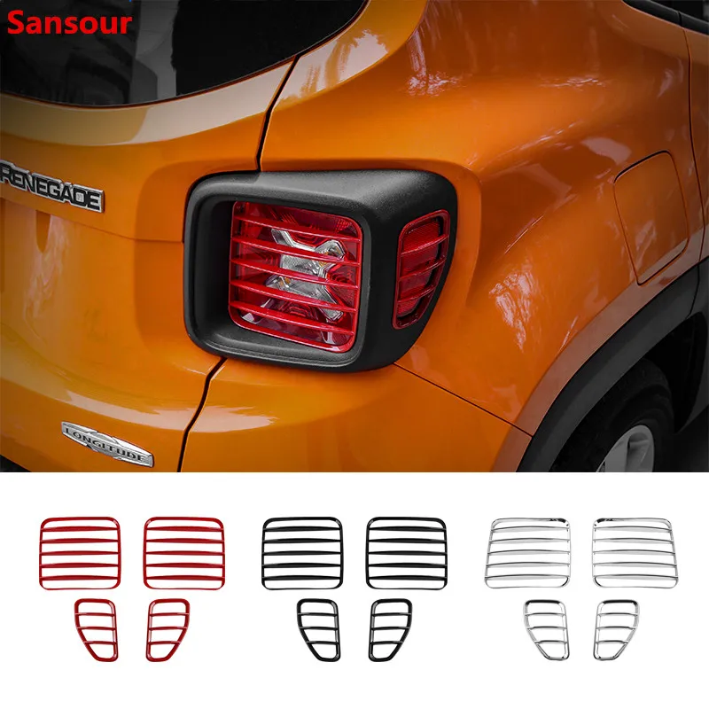 Car Lamp Hoods ABS Tail Light Cover Replacement for Jeep Renegade 2016 2017 2018 2019 2020 2021 Rear Light Car Sticker