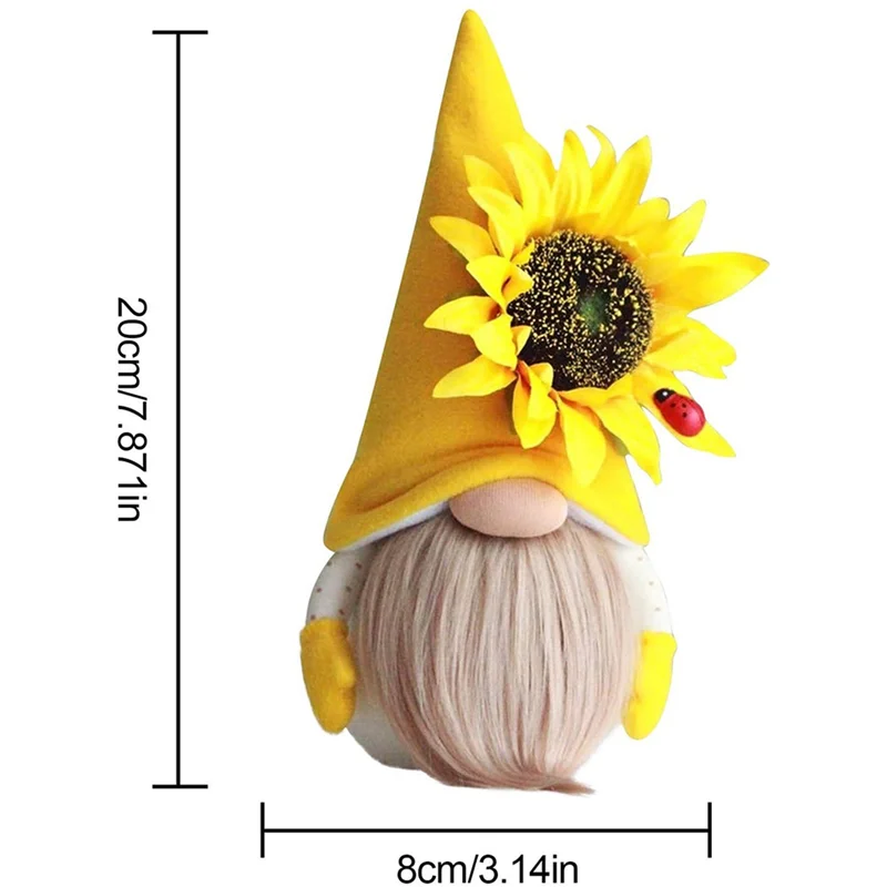 VOFUN-4 قطع عباد الشمس جنوم الصيف التماثيل منقوشة عباد الشمس جنوم الحلي عباد الشمس ديكور
