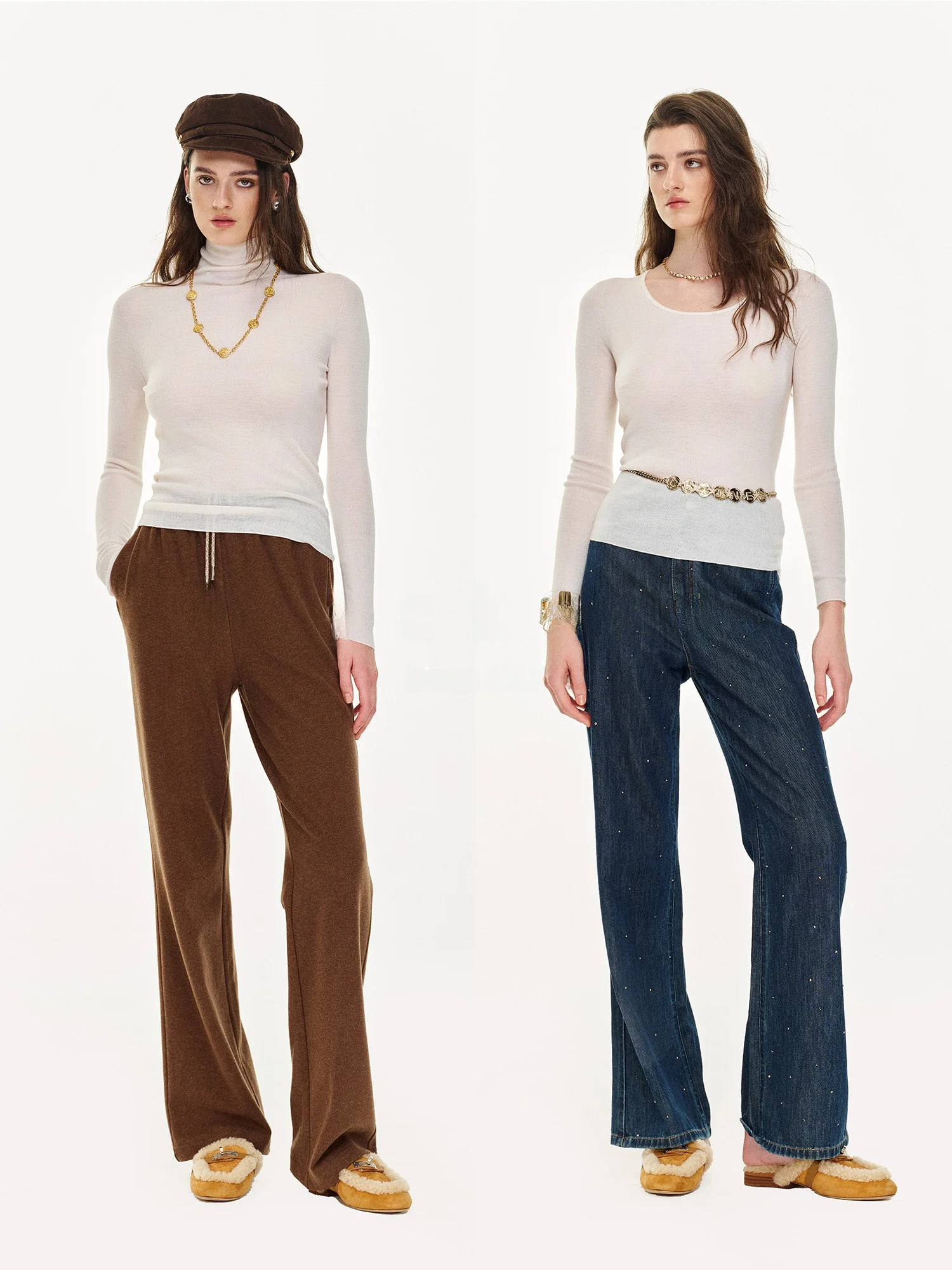 

Blanini Four Colors iny вязаная основа irt с высоким воротником круглый Ne Yangzi шерсть шелк Sl трикотажные повседневные женские...