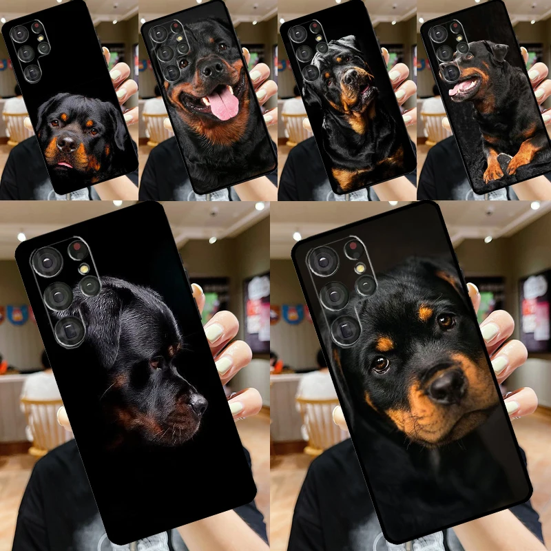 Rottweiler Dog For Samsung Galaxy S24 S23 Ultra S22 S20 S21 FE S8 S9 S10 Note 10 Plus 20 Ultra Phone Case