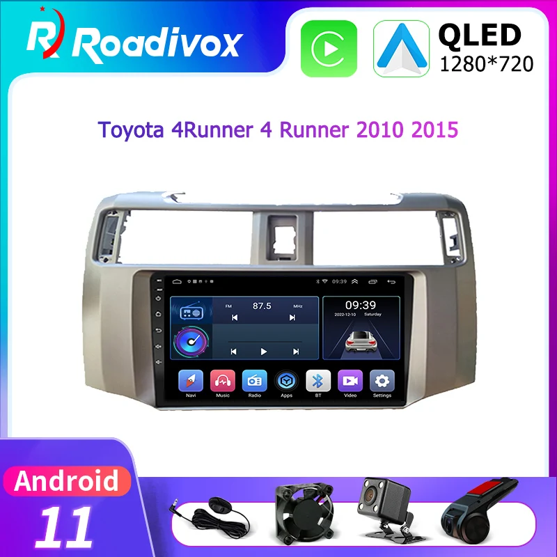 

9" Android 11.0 Octa Core Car Radio for Toyota 4Runner 4 Runner 2010-2015 Car DVD GPS Navigation Stereo Head Unit Multimedia DSP