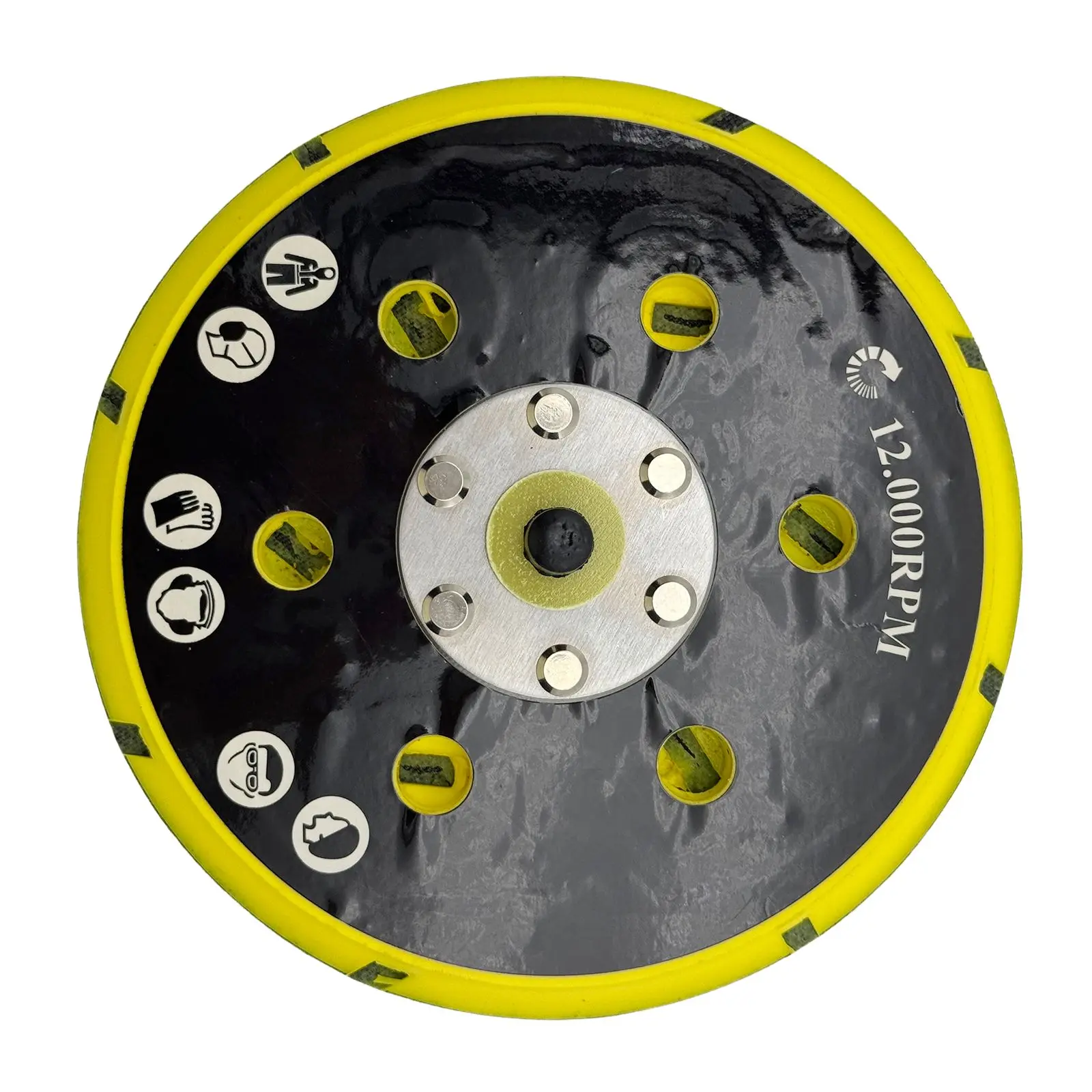 1 шт., 6-дюймовая шлифовальная подушечка с 9 отверстиями, крючок и петля, 5/16 дюйма, 24-резьбовая подложка, 150 мм, шлифовальная машина DA и полировальная опорная пластина для пневматической шлифовальной машины