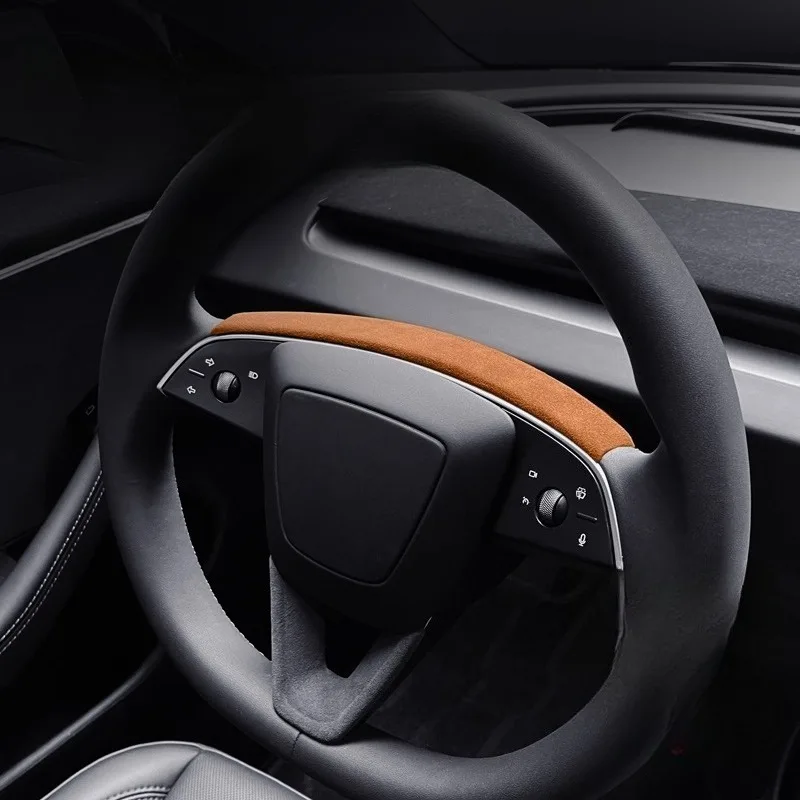 

Для Tesla Model 3/Y Highland рулевое колесо декоративная наклейка из алькантары флип-мех аксессуары для салона автомобиля Accesorios Para Auto