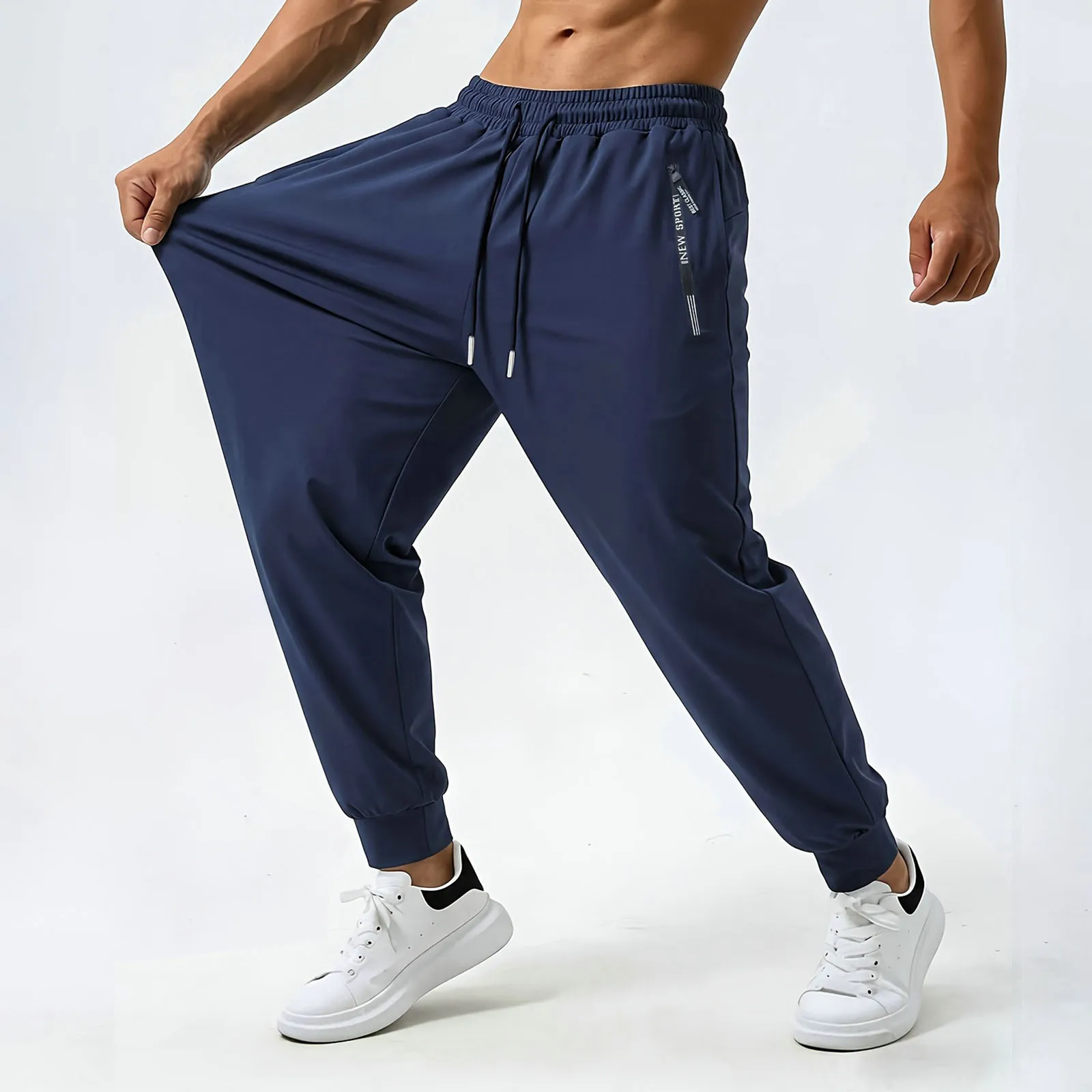 Mens Light Sweatpants With Zipper Pockets Breathable Athletic Joggers For Workout Running Gym Casual Trousers CalçA Baggy 2026
