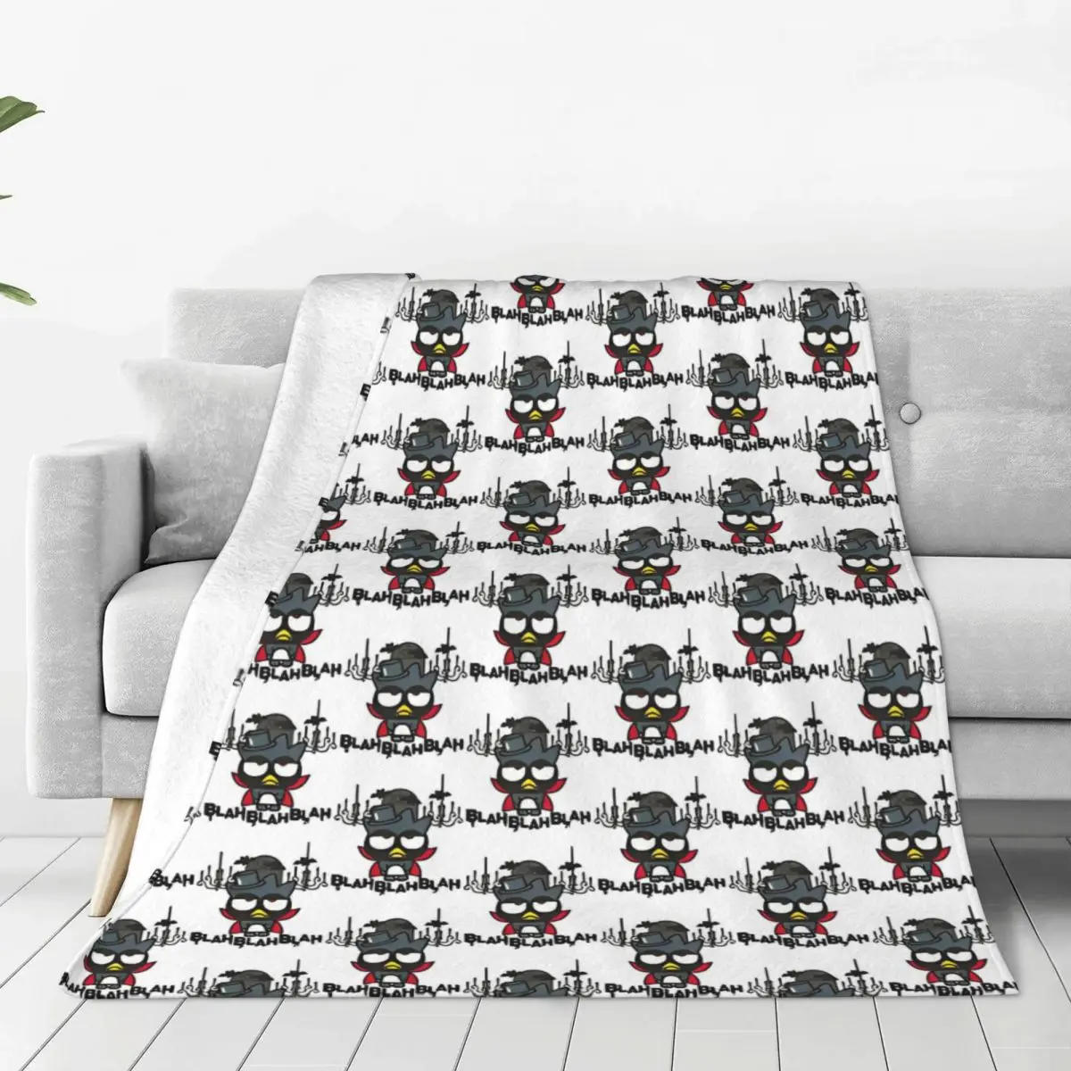 Badtz Cartoon Maru Penguin Blanket Quality Super Warm Throw Blanket Winter Decorative Bedroom Funny Bedspread