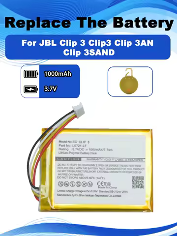 3.7V 1000mAh L0721-LF Replacement Battery For JBL Clip 3 Clip3 Clip 3AN Clip 3SAND Bluetooth Speaker Tools