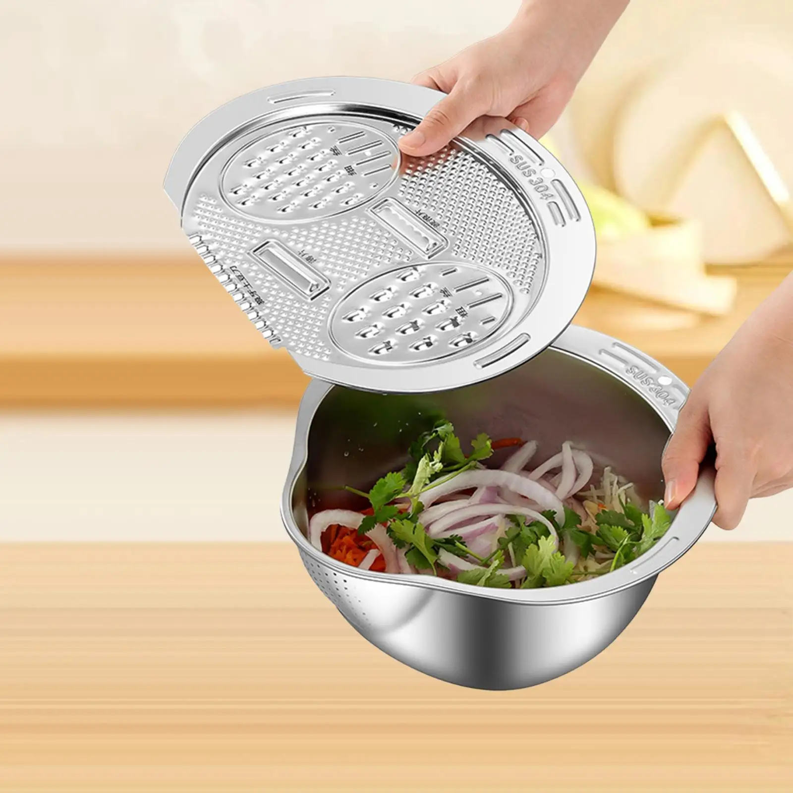 

Rice Washer Strainer Bowl Rice Cleaner Filter Basket Vegetable Washing Colander Fruit Washing Bowl for Beans Vegetable Fruits