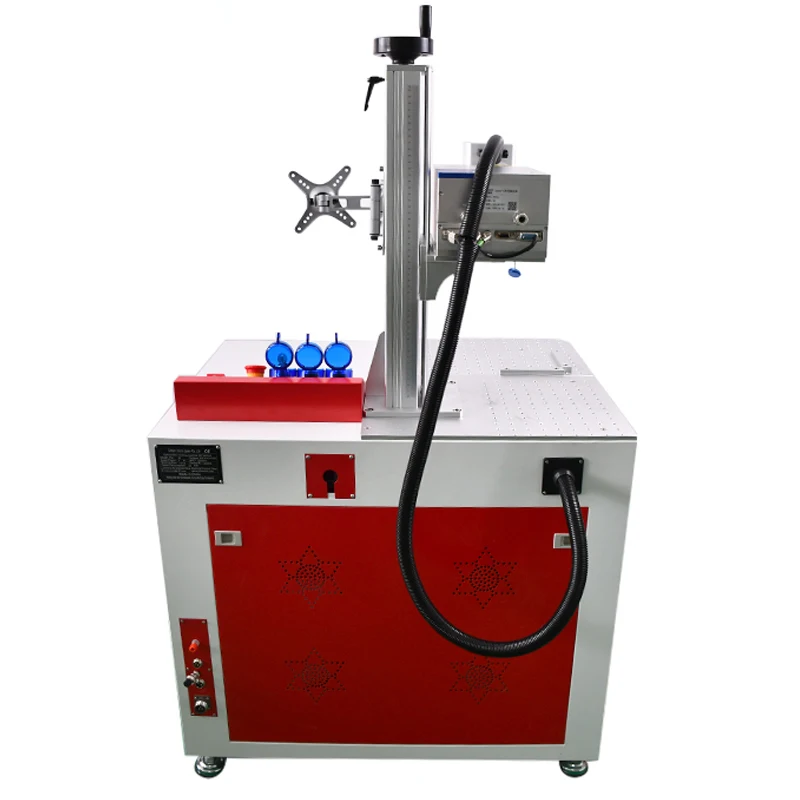 Cnc Laser Engraver Metal Customized Stainless Steel Ceramics Glass Bottles Logo Fiber Laser Marking Machine for Business