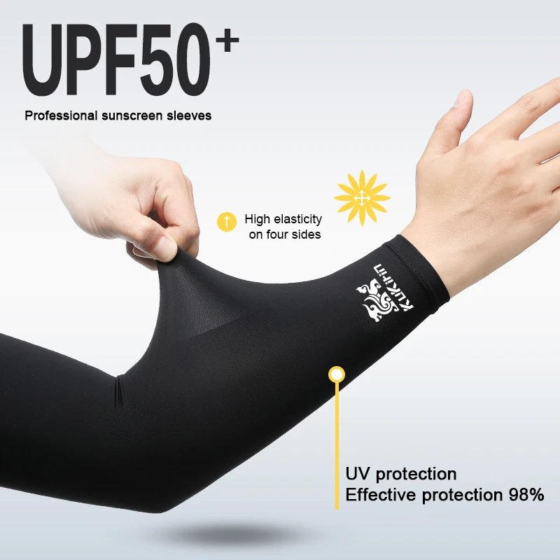 Kukirin Arm Sleeve Breathable Quick Dry UV Protection Cycling Sport Sleeve Ice Fabric Sunscreen Wear Cool Fitness Arm Sleeve