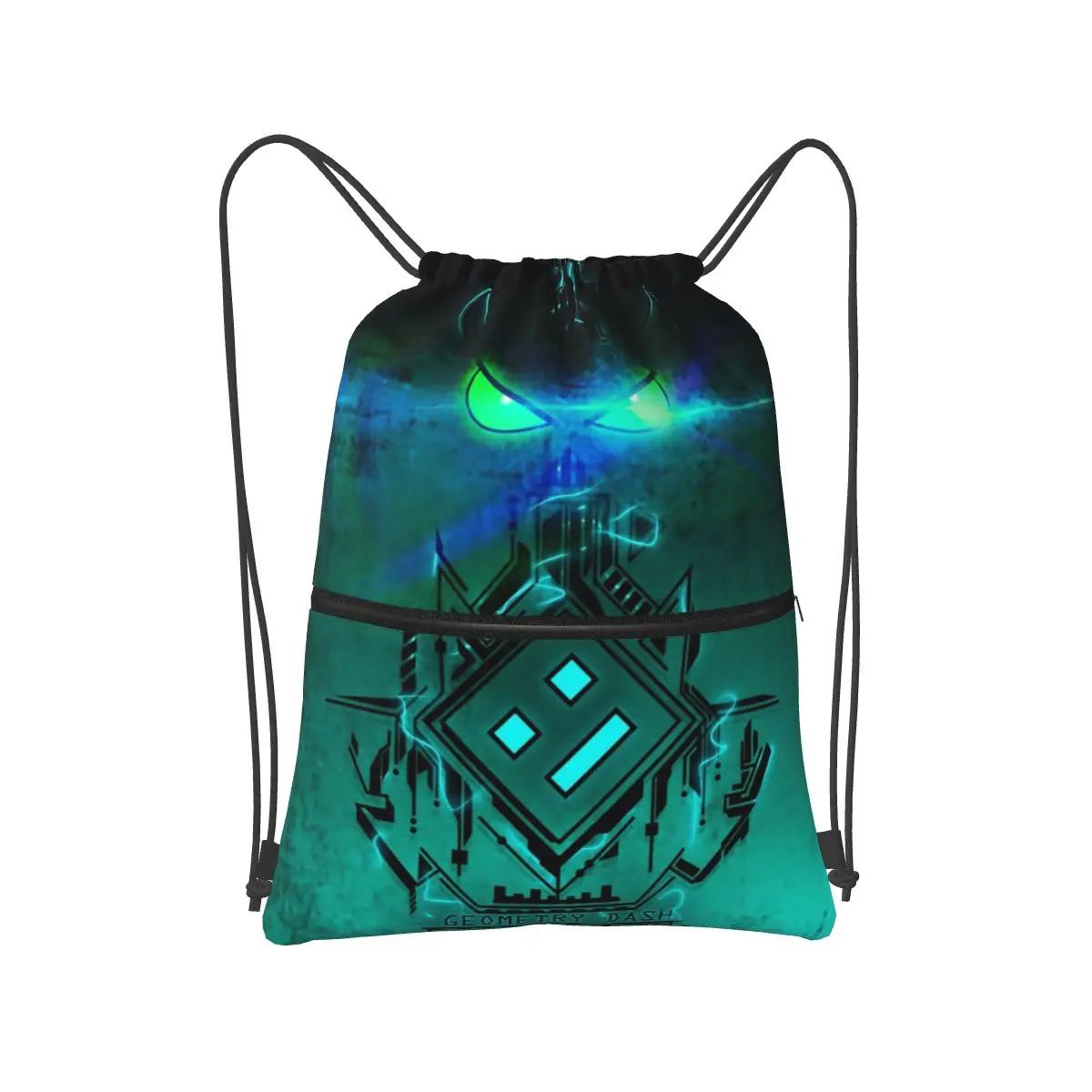 

Video Game Geometry Dash Backpacks Casual Drawstring Bags Sports Bag Book Bags for Man Woman Students