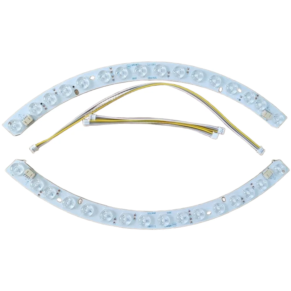 

Потолочный вентилятор 45 см со светодиодной линзой, источник света, изогнутая светодиодная лента, двойная 48 Вт для современного внутреннего освещения