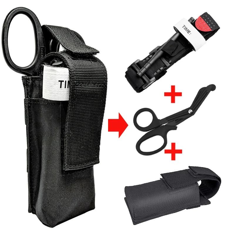 CAT First Aid Kit Medical Tourniquet Scissors Set Pack Survival Gear Rescue Molle Outdoor Camping Hiking