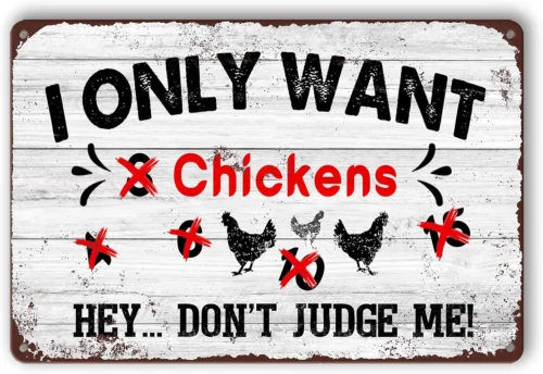 Chicken Coop Signs, Lightweight and Water Resistant, 8X12 Inch, Metal Tin Signs,