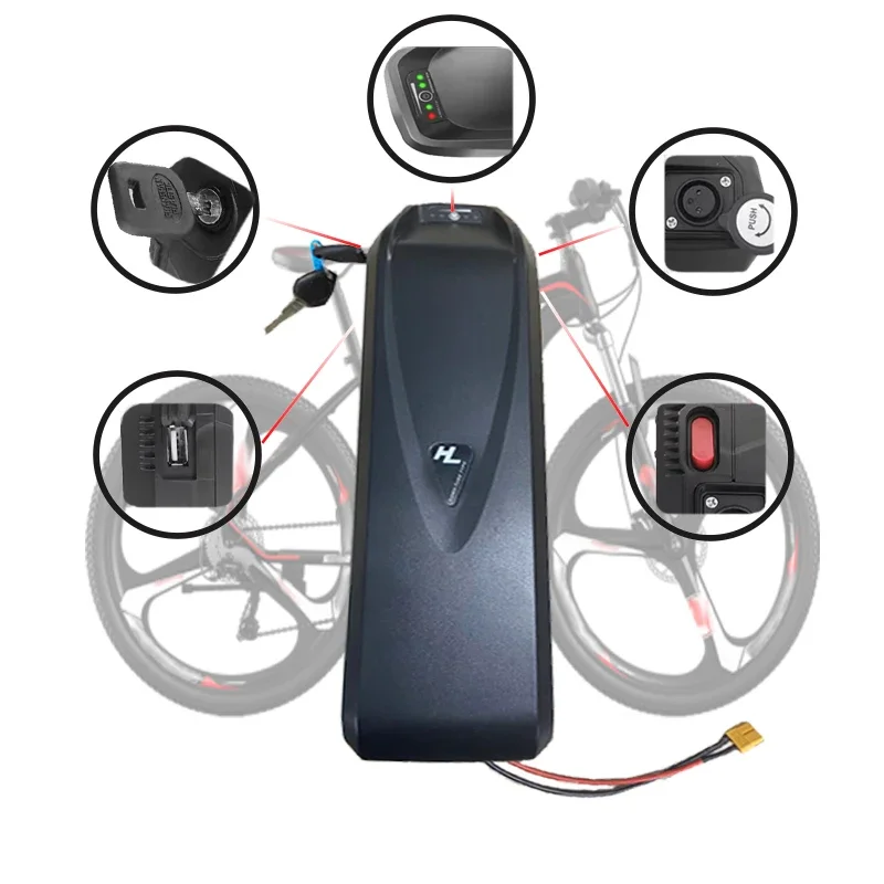 Nueva batería de litio de 48V 20000mAh Ebike adecuada para bicicleta eléctrica Hailong 350W 500W 750W 1000W cargador + celda