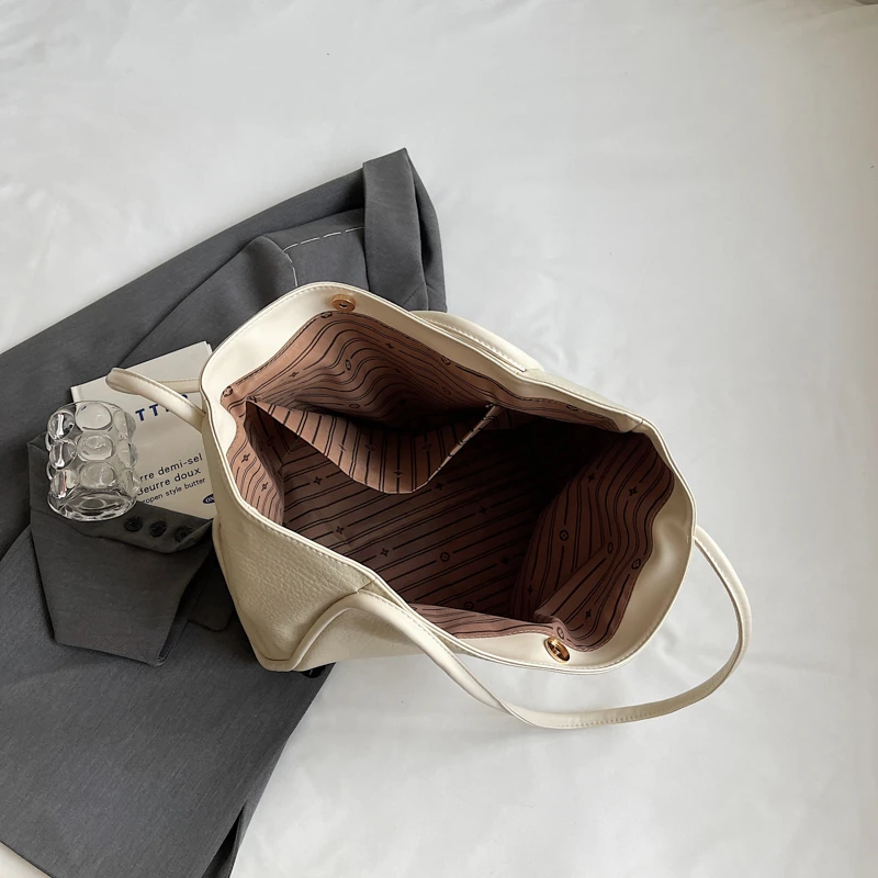 Weiche Leder frauen Tasche Hohe Kapazität Schulter Frauen Tasche Einfache Einfarbig Handtasche Geldbörse Weibliche Top-Griff Tasche Büro handtasche – Detail 18