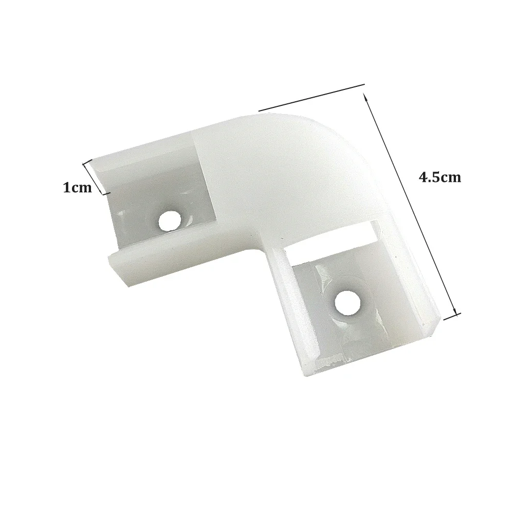 V Corner Connectors Aluminium Profiles Channel Holder 90 Degree Plastic Milky White 4.5cm For LED Strip Bar Light U Shape Black