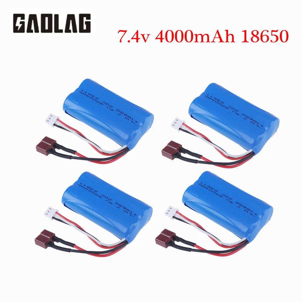 2S 7.4V 4000mAh 18650 Li-ion Battery for SCY-16101 SCY-16102 SCY-16103 SCY-16201 SCY-16301 SCY-16302 SCY-16303 RC Car Truck Toys